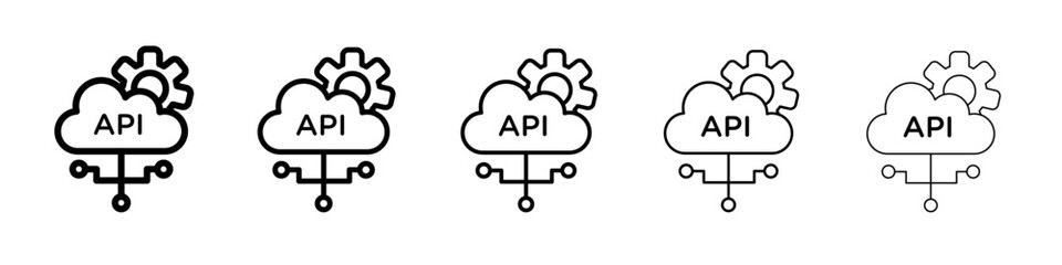 Cloud API icon simple illustration logo art