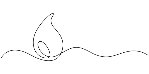 Continuous line drawing of blood drop on transparent background, Continuous line drawing of blood drop on transparent background, blood drop icon continuous one line drawing, Single line continuous
