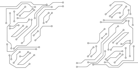 Wall Mural - white circuit board technology background network motherboard system engineering connection lines de