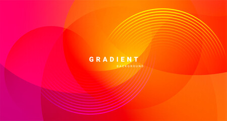 Wall Mural - colorful digital background with vibrant gradient curves and flowing circular wave elements