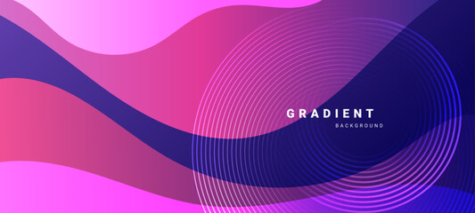Wall Mural - abstract gradient background with flowing curved shapes and layered concentric rings