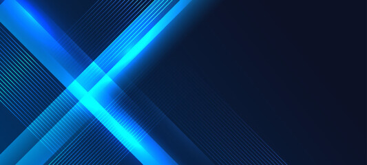 Wall Mural - futuristic tech lines on blue abstract background. vector illustration.