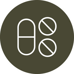 Wall Mural - pills vector line icon design