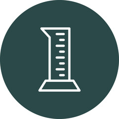 Wall Mural - graduated cylinder vector line icon design
