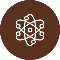 Wall Mural - atom vector line icon design