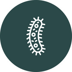 Wall Mural - bacteria vector line icon design