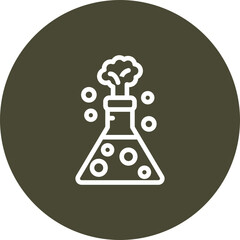 Wall Mural - chemical reaction vector line icon design