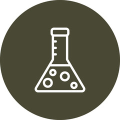 Wall Mural - beaker vector line icon design
