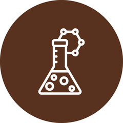 Wall Mural - chemistry vector line icon design