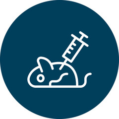 Wall Mural - animal testing vector line icon design