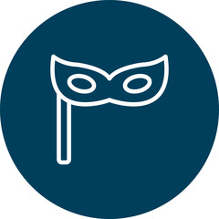 Wall Mural - carnival mask vector line icon design