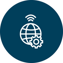 Wall Mural - Internet Vector Line Icon Design