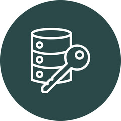 Wall Mural - encrypt vector line icon design