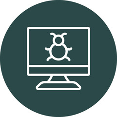 Wall Mural - debug vector line icon design