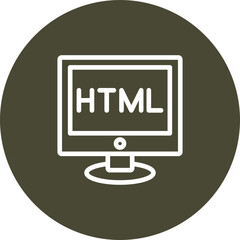Wall Mural - HTML Vector Line Icon Design