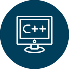 Wall Mural - c++ vector line icon design