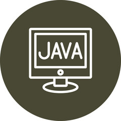 Wall Mural - java vector line icon design