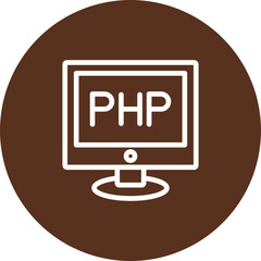 Wall Mural - PHP Vector Line Icon Design