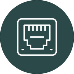 Wall Mural - Ethernet Vector Line Icon Design