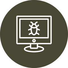 Wall Mural - bug vector line icon design