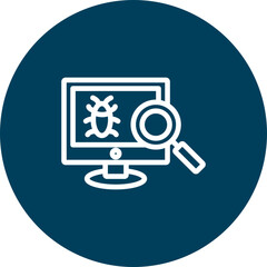 Wall Mural - debugging vector line icon design