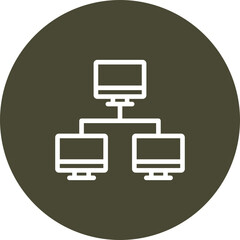 Wall Mural - Network Vector Line Icon Design