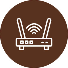 Wall Mural - Router Vector Line Icon Design