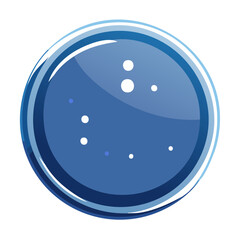 Wall Mural - blue round orb with white dot pattern resembles a constellation, vector illustration