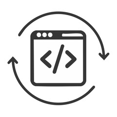 Code optimization for website development with loop animation and syntax interface for debugging programming projects