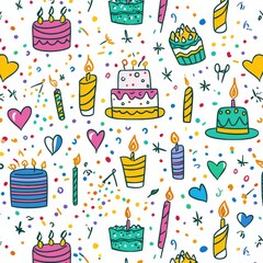 Wall Mural - Ideal for invitations, decorations, and party supplies with a cheerful design.