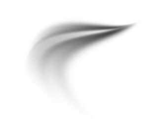 Wall Mural - abstract grayscale curved shape with blurred edges against a stark black background