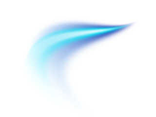 Wall Mural - abstract blue flowing shape with gradient and light effects on a black background