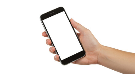 Holding Mobile Phone Isolated Device Application Background PNG