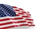 © A5 - Close-up of American flag waving against white background