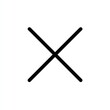 © amaf - A bold, black 'X' symbol, diagonally intersecting lines, simple, minimalist design, against a white background
