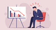 © SAFIICLON - Stressed Businessman Reviewing Negative Financial Graph, Showing Business Failure and Economic Downturn