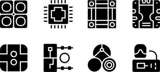 Set of technology icons vector illustration for web design and mobile app development resource design asset editable stock vector illustration