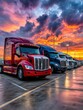© Kho - Trucks parked at sunset (2)