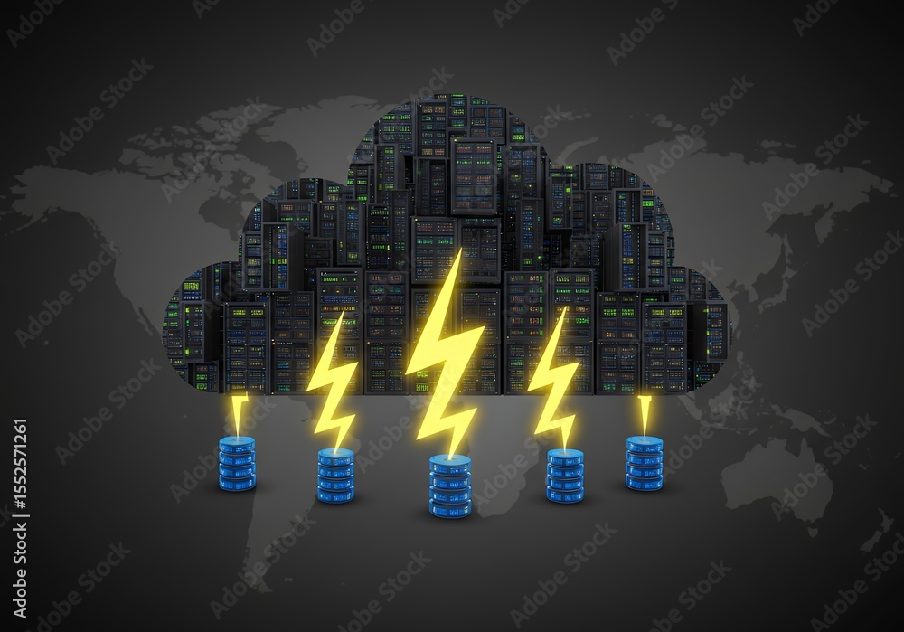 Cloud computing network and energy data server systems with lightning ...