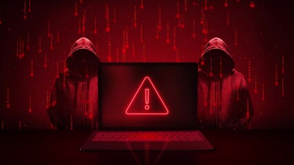 Hacker man typing on laptop hacking computer system breach the security of laptop system. terrorist virus computer attack server network system online data technology internet security hacking concept