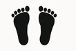 © Salma - Simple Black Footprint Illustration Pair of Barefoot Prints