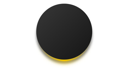 Transparent Background: Sleek dark gray circle with a subtle yellow glow at the bottom, ideal for modern app icons or abstract tech visuals.

