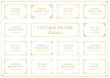 © B.B. - vintage frame set 7_gold／ゴールドのビンテージフレームとあしらい飾りのセット7