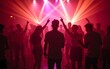 © wu - young people dancing at night party or disco. High quality