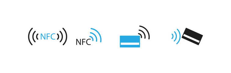 nfc icon . nfc payment with mobile phone, vector illustration