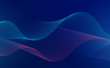 abstract wave, line particle technology background.blue and pink .trendy.abstract background.vector 