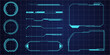 © Alyona - Hud frame futuristic ui frame, line abstract interface menu. Tech cyberspace border sci fi design element. Set modern board dashboard panel, gui.