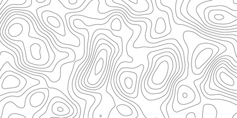 Wall Mural - Simple Monochrome Contour Map Background – Topographic Design Vector.