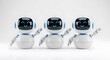 © yazidkautsar1 - Two white, modern robots interacting or working together