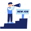 © azman - Searching for New Job Opportunities with Determination and Upward Career Steps
